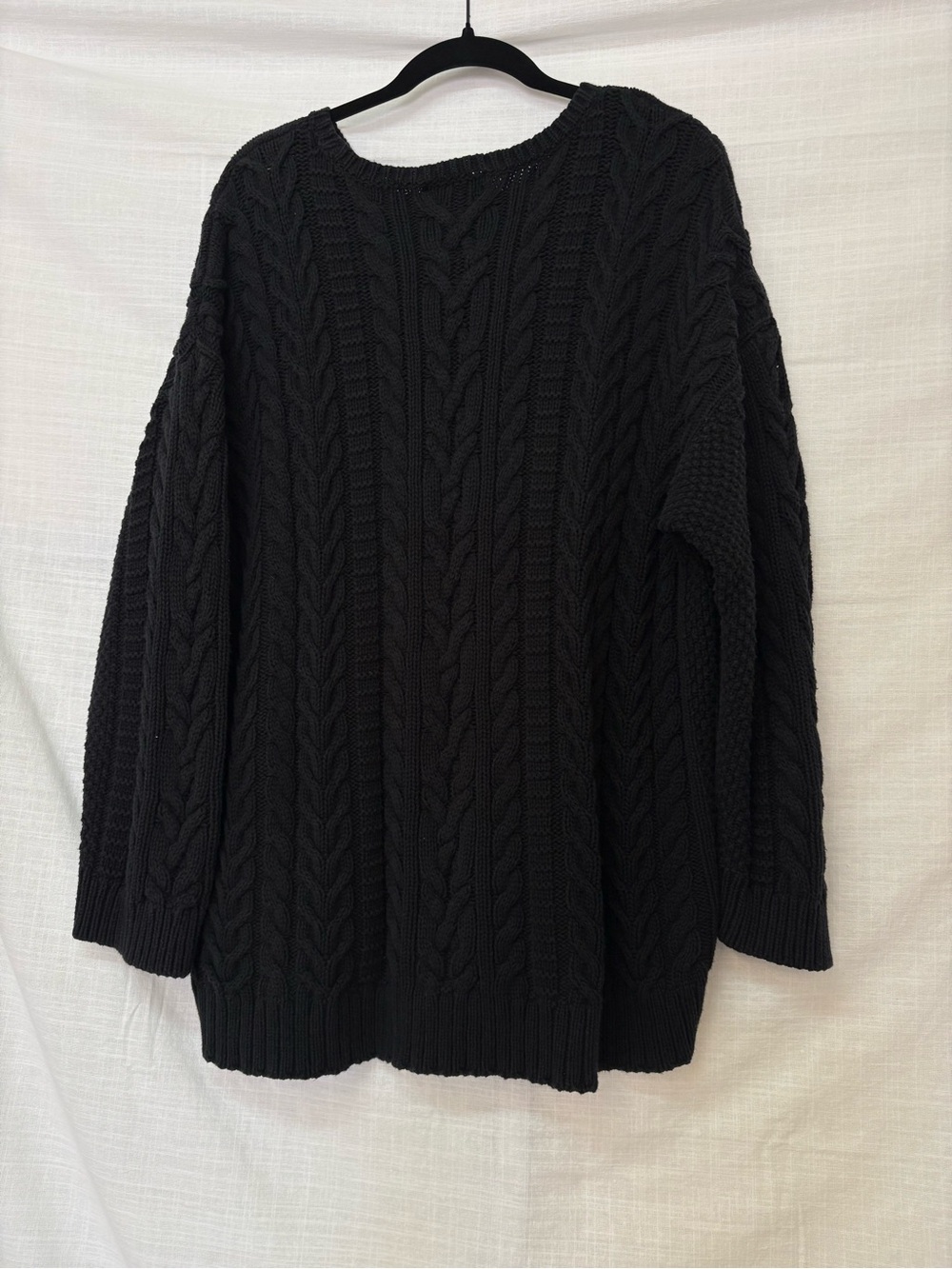 Ralph Lauren Black Cable-Knit Crewneck Sweater - Picture 4 of 4